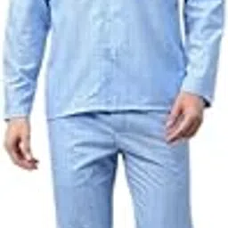 english navy Men Windowpane Checked Wrinkle Resistant Night Suit-picture-35