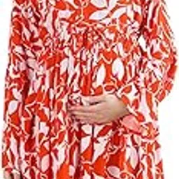 momtobe Women's Rayon Maternity Dresses | Pregnancy Feeding Nursing Dress with 14 inch Zip on Both Sides-picture-56