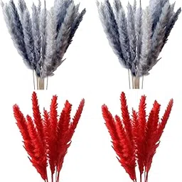 60x Dried Pampas Grass Reed Flowers Bunch Home Party Gift Boho Decor|Home & Garden | Home D?©cor | Floral D?©cor|60 Pieces Artificial Pampas Grass image 1