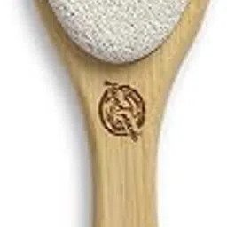 KIRA Professional 2 in 1 Bamboo Foot Brush & Pumic Stone Natural Wooden Handle with Soft Bristles and Callus Remover-image-7