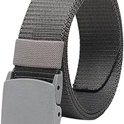 evolon deals Boy's Men's Army Tactical Waist Belt Hole free Plastic Buckle Nylon Canvas Survival Strap Dark Grey Color Men Formal Casual Grey Belt-picture-47