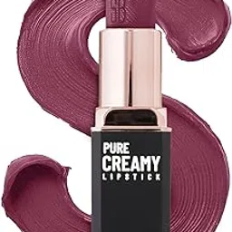 Swiss Beauty Pure Creamy Lipstick | Smooth Glide | Matte Finish | Rich Colour | With Vitamin E & Tea Tree Oil | Hydrating | All-Day Comfort | Shade- 04-Misty Mauve-picture-38