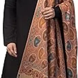 tweedle Men’s Jamawar Weave Warm and Soft Woolen Shawl/Stole with Ambi Jaal Design (40 x 80 inches)-picture-25