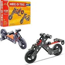 Toysbox MEC - O - Tec Bike 2 Metal Construction Toy, Building Blocks, Educational Toys for 6+ Yrs Boys and Girls, Multicolor, Kid image 1
