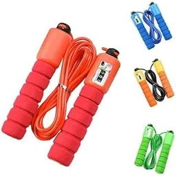 Digital Skipping Rope with Automatic Counter | Adjustable with Digital Screen Showing Jump Counting for Men, Women, Kids | Fitness, Cardio, Weight Loss, Gym & Home Exercise (Black with Yellow)-image-93