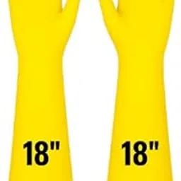 SAFECO 18 Inch Hand Gloves for Washing Utensils Kitchen Cleaning Dishwashing Best Dishwashing Gloves for Women Reusable Gloves for Dishes Washable Glovse for Cleaning (Pack of 1)-picture-15