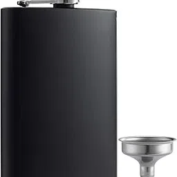 YWQ 8 oz Matte Black Pocket Liquor Whiskey Hip Flask with Funnel, Stainless Steel and Leak Proof-picture-32