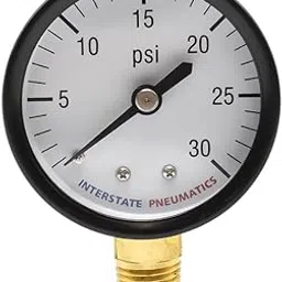 Interstate Pneumatics G2012-030 Pressure Gauge 30 PSI 2 Inch Diameter 1/4 Inch NPT Bottom Mount-picture-58