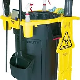 Rubbermaid FG9W8700YEL BRUTE Rim Caddy Yellow, 32.82" x 2.881" x 2.881"-picture-24