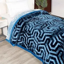 MYTRIDENT Classic Style Me Solid Single Mink Blanket, 4kg, 100% Polyster, Celeste-picture-15