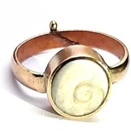 ishaspirituals Gomati Chakra Ring, Brass, Adjustable Free Size, Golden-picture-51