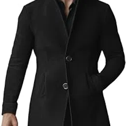 Grand Crest Urban Double Button Suede Leather Coat for Men | Men's Leather Coats, Black Suede Coats, Regular Fit, Two Pockets-image-7