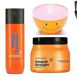 Catherine hair brush & Mega smooth Frizy spa 500ml & shampo 200ml pack of 2 & Bowl-picture-35