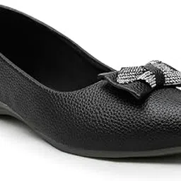 natshuz Casual Comforatble Trendy Rexin Classic Look Ballerinas Ballet Flat Office Wear, Formal Party All Occasion Stylish Cushioned Footbed Flat Bellies Pointed Toe Slip-on for Womens & Girl's-picture-19
