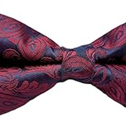 voici France Mens Paisley Bow Neck Tie Pocket Square Microfiber Fabric free size-picture-4