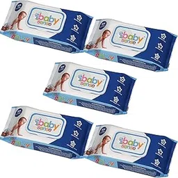 Baby Sense Premium Baby Wet Wipes with LID (80 Wipes per Pack/Pack of 5)-picture-18
