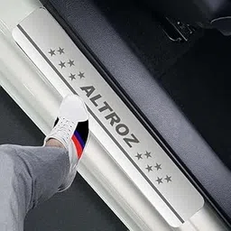 Sill Plate/Door Foot Step in Stainless Steel Non led Self-Adhesive Car Door Entry Guard Protector Altroz.(Set of 4 Pcs)-picture-17