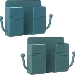OIVO INDIA Wall Charger Hook Mobile Phone Holder Universal Cellphone Hanging Bracket Hooks Charging Dock Stand (Blue & Green, Combo of 2)-picture-44