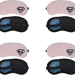 Samtrish Supe, rman Official Licensed Pink & Black Eye Mask with Cooling Gel Insert for Insomnia, Restful Sleep, and Puffy Eye Relief - Perfect for Home, Travel, and Naps for Men and Women | Pack of 4-picture-32
