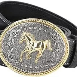 enakshi (label) 3xCowboy Engarved Horse Buckle Tribe Firber Leather Waistband Belt Black|Clothing Shoes & Accessories | Mens Accessories | Belts-picture-46