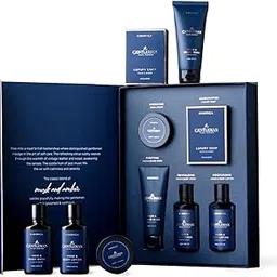 Kimirica Gift Set The Gentlemen Experience Set 5in1 Grooming kit for Mens,Boyfriend, Husband & Brother With Goodness of Niacinamide & Hylauronic Acid-image-30