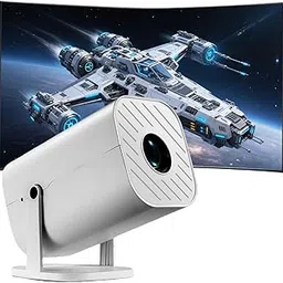 Motorized focus projector, 4K video projector with Bluetooth, outdoor projector with HDMI 3-in-1 cable (180° Adjust projector)-picture-39
