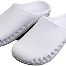 ujeavette Unisex Non Slip Chef Doctor Clog Oil Water Resistant Work Lightweight Shoes 26cm White-picture-20