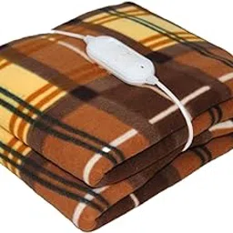 Sponty Home Premium Polar Electric Bed Warmer - Electric Under Blanket - Single Bed Size (30X60) Inch with 3 Heat Settings & Dual Safety with Over Heat Protection, 6 Years Warranty | Brown-picture-47