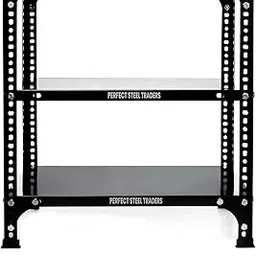 UrbanLuxe Heavy Duty Multipurpose Metal Store Rack, Adjustable Kitchen Shelves for Storage,Shoe Rack, Rack for Books, Warehouse Stock Manage Racks (3 Tier, Black) (24inch, 12 inch, 60 inch)-picture-29