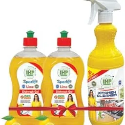 IHP Dish Wash Gel (500ml*2) + Kitchen Cleaner Spray (750ml) Combo for Cleaning Utensils | 1 Drop Mixed With Half Bowl Water Is Enough for 20 Utensils | Lime Fragrance (Combo Of 3)-picture-25