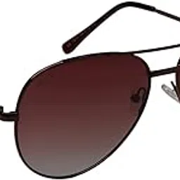 mac v Sunglasses | Aviator Shape | Polarized | 100% UV Protected | Men & Women | Brown Gradient | Medium Size | Full Rim-picture-36