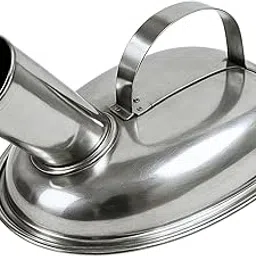 BOS Medicare Surgical® Male Urinal Bottle Stainless Steel | Portable Urine Pot for Men | Reusable Bedside Urinal for Hospital & Home Use with Handle | 1000ml Capacity image 1