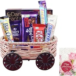 SFU E Com Delicious Almond With Tasty Chocolate Hamper | Anniversary Chocolate Gift Hamper | Anniversary Greeting Card With Chocolate Combo | 1542-picture-23