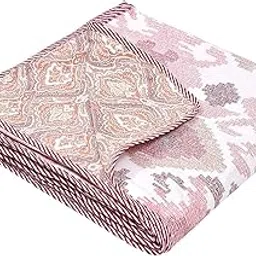 Ndecor 100% Cotton Reversible Ac Dohar Single Bed Size| AC Blanket |Dohar|Quilt|Summer Dohar | Soft Light-Weight Bed Blanket (Design 1, Single Bed (85x55 Inches)-picture-54