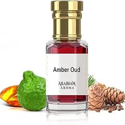 Arabian Aroma Amber Oud Attar | Woody Spicy Amber Rosemary Oudh Attar perfume for man | 100% Perfume | Alcohol-Free Long Lasting Roll On Itra | Oriental Attar Perfume (6ml) image 1