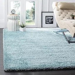 Carpet for Hall Shaggy Carpet Plain Fur Rugs for Bedroom Living Room 3x5 Feet Plush Microfiber 2 Inch Height Sky Blue Color-image-19