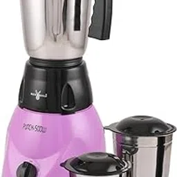 Blue Eagle Star 500 W Mixer Grinder 3 Jars,1.4 litre Blending jar|0.7 litre Grinding jar|0.4 Chutney jar Dual Color -Purple + Black |1 Year Brand warranty-picture-50