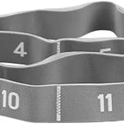 Enakshi® Resistance Band Exercise Band Yoga Stretching Strap for Gym Pilates Training Gray|Sporting Goods | Fitness, Running & Yoga | Yoga & Pilates | Yoga Straps-image-27