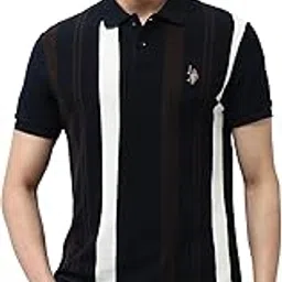 u.s. polo assn. denim co. Men's Vertical Striped Regular Fit Polo Shirt (UDTSH3789_Blue_3XL)-picture-16