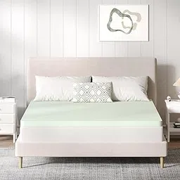Novilla King Mattress Topper, 4 Inch Gel Infused Memory Foam King Size Mattress Topper for Cool Night Sleep & Pain Relief, CertiPUR-US Certified Foam, Green-image-41