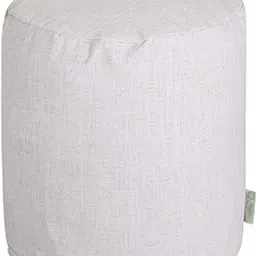 Majestic Home Goods Wales Pouf, Small, Magnolia-picture-12