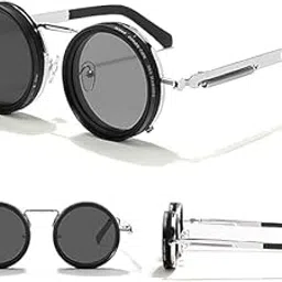 sisliya Adjustable Sunglasses, 1-9 Gears Rounded Polarized Glasses, Tinted Sunglasses, Mens Polarised sunglasses with ND9 Stepless Lens for Beach Travel Sun Protection-picture-47