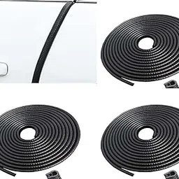 Auto E-Shopping Black Anti Scratch Collision Door Edge Guard Door Protection U Shape Edge Rubber Seal Protector Clips for All Cars 5 Meters x 2 Pc-picture-24