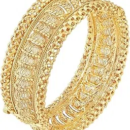 peora Gold Plated Thick Ethnic 2.6 inch Bangle Openable Kada Jewellery for Women (1 Pc.)-picture-10