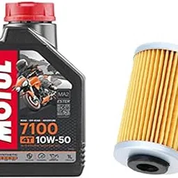 MOTUL 7100 10W50 100% API SN Fully Semi Synthetic 1.5ltr Better Performance Engine oil And KTM390 Oil filter-picture-10
