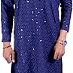 Men Blue Colour Stylish Navaratri Kurta-image-33
