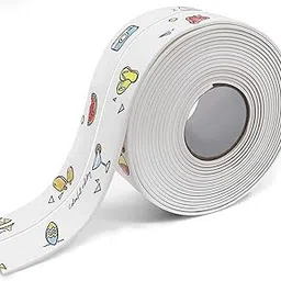 Plenteous Multi-Printed Waterproof Caulk Tape Strip 3.2m x 3.8cm – Self-Adhesive, Oil-Proof Sealing Tape for Kitchen Sink, Toilet Base, Bathtub Gaps & Bathroom Corners (Pack of 1 | Multi-Print Design)-picture-12