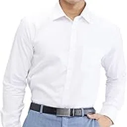 park avenue Men's Slim Fit Structure Pattern Pure Cotton Semi Cutaway Collar Full Sleeve Formal Shirt-picture-17