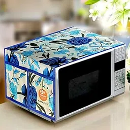 KANUSHI Industries® Microwave/Oven Top Cover With 4 Utility Pockets (MICRO-BLUE-ROSE-01)-picture-22