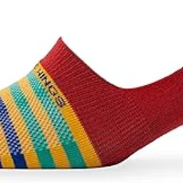 young wings Men's_Socks Red Colour Cotton Fabric Design Free Size No-Show Length Casuals & Formals Wear Socks Pack Of 1 M1-117 N-Red-picture-57